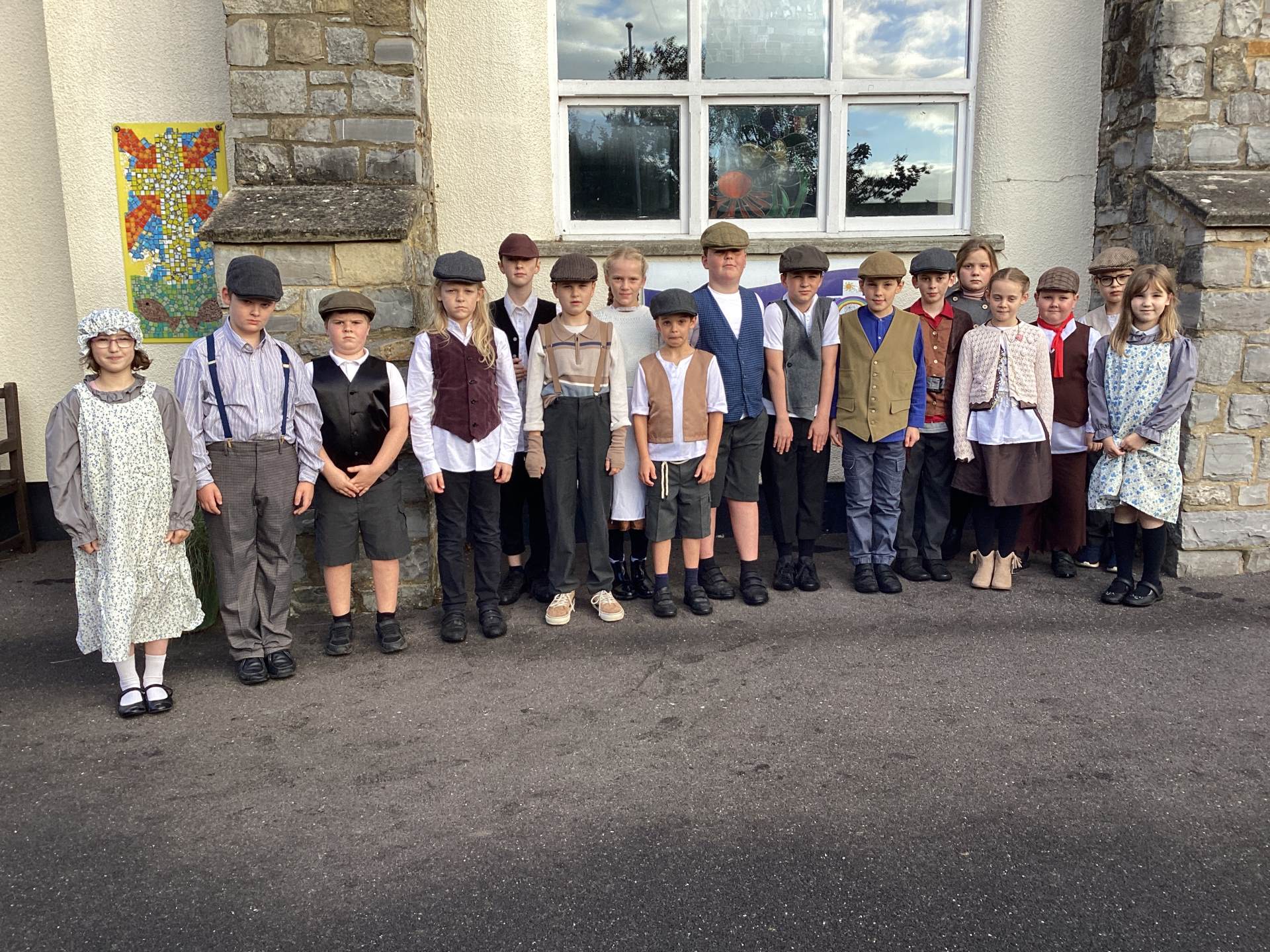 Class 3 dressed as Victorian children.